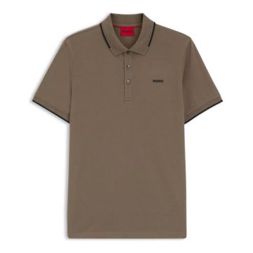 HU polo 50467344 10205383 032 brązowy 