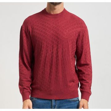 AX sweter XM001316 AF10454 UA328 bordowy 