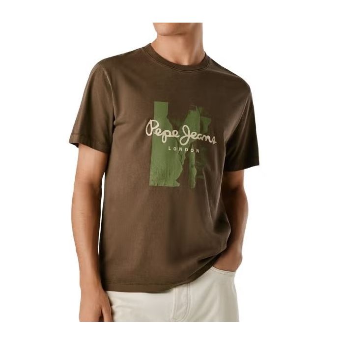 PJ t-shirt PM5010099 898 brązowy